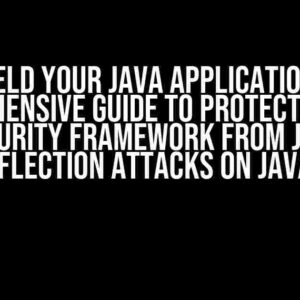 Shield Your Java Application: A Comprehensive Guide to Protecting Your Security Framework from Java Reflection Attacks on Java 8